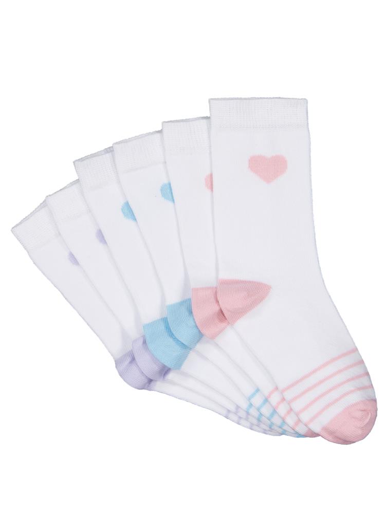 Civil Girls Kalp 3'lü 2-12 Yaş Kız Soket Çorap