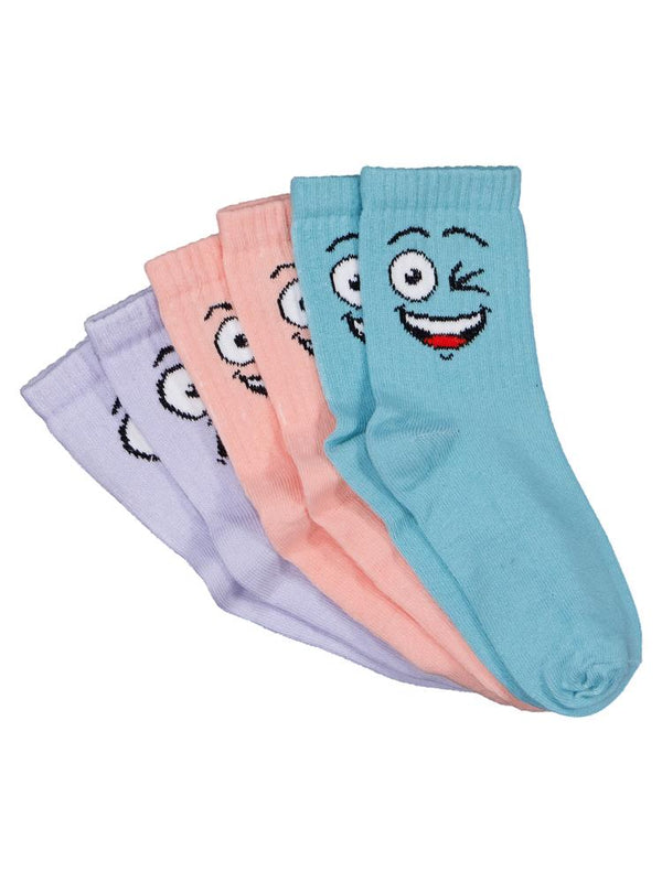 Civil Girls Gülenyüz 3'lü 2-12 Yaş Kız Soket Çorap