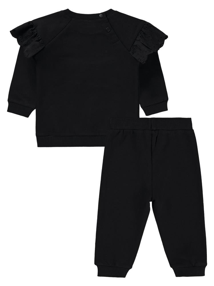 Civil Baby Brodeli 6-18 Ay Takım - Siyah