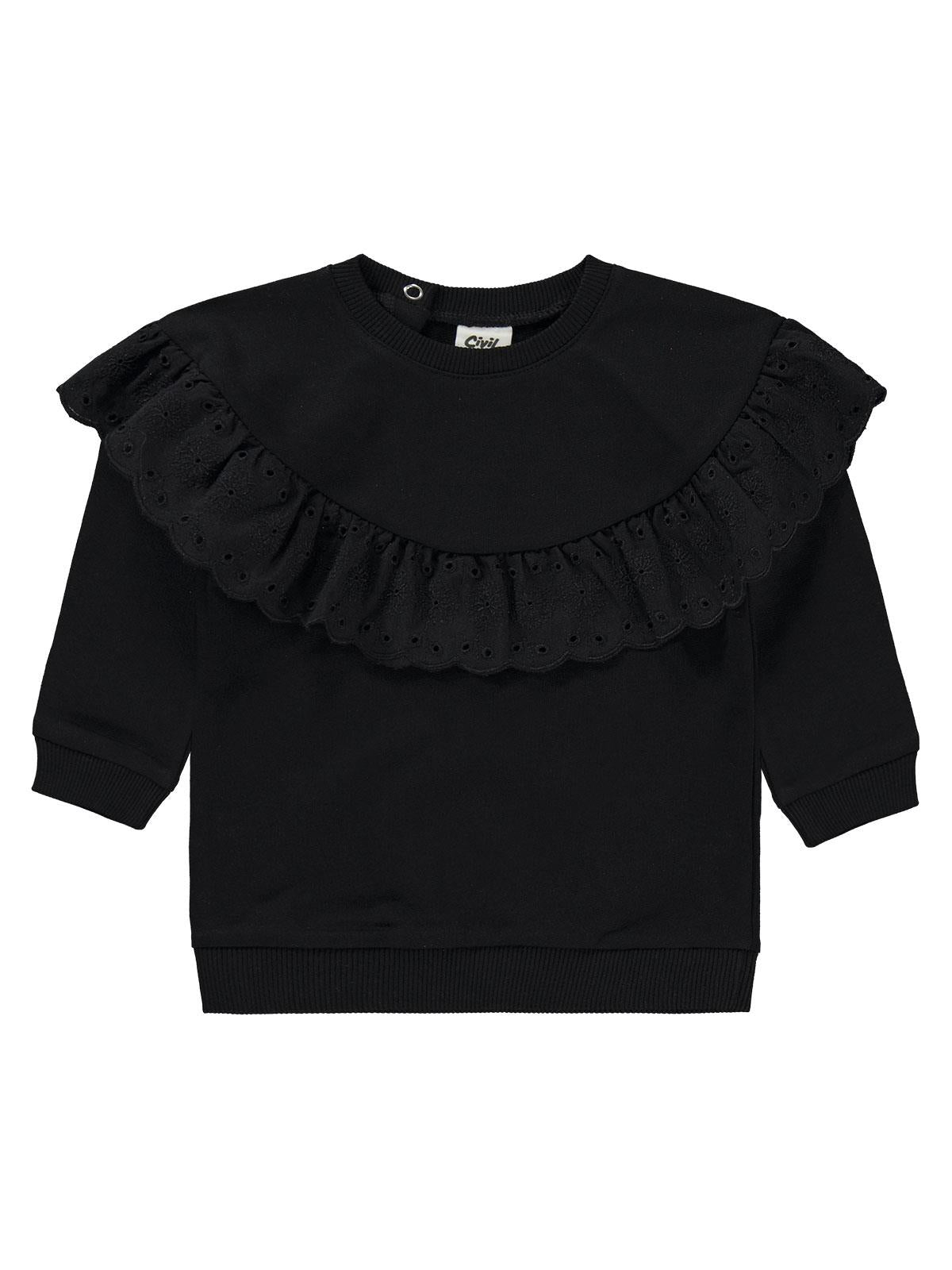 Civil Baby Brodeli 6-18 Ay Takım - Siyah