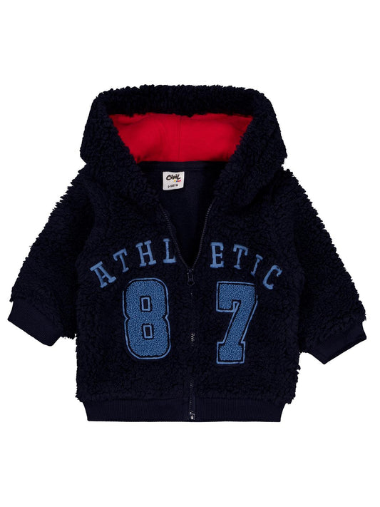 Civil Baby Kuzu Athletic Nakışlı 6-18 Ay Hırka - Lacivert