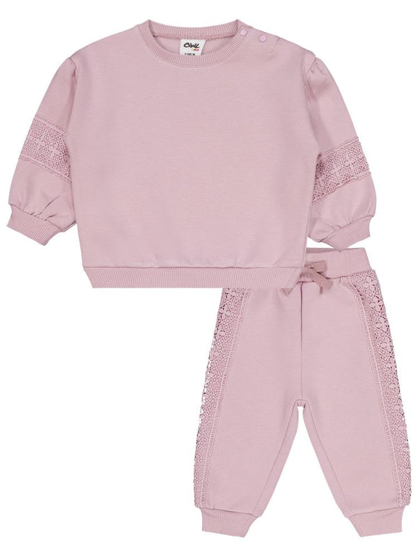 Civil Baby Dantelli 6-18 Ay Takım - Lila