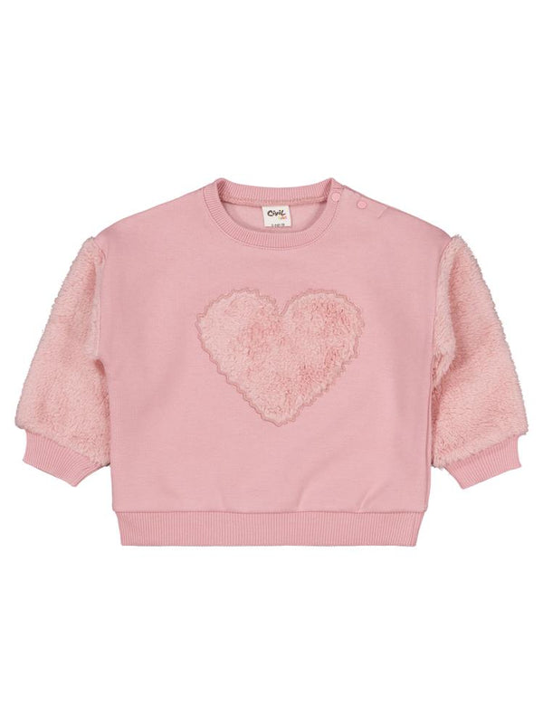 Civil Baby Kalp Nakışlı 6-18 Ay Takım - Pembe