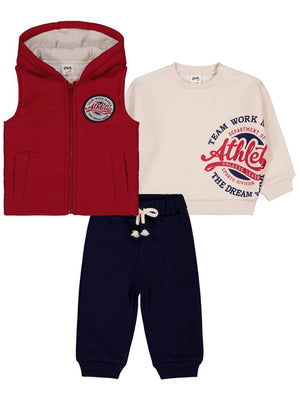 Civil Baby Baskılı 3'lü 6-18 Ay Takım - Lacivert