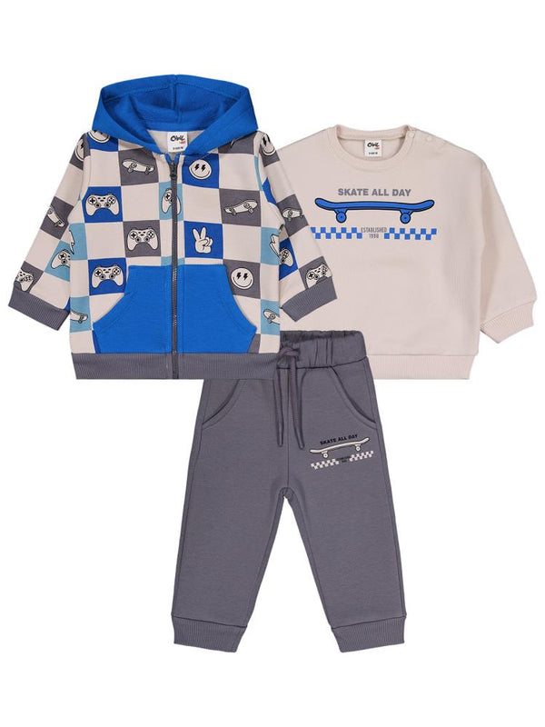 Civil Baby Dama Empirme 3'lü 6-18 Ay Takım - Bej