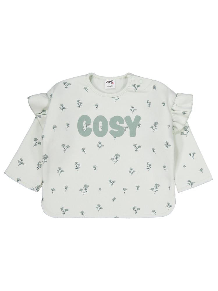 Civil Baby Çiçek Empirme 6-18 Ay Takım - Yeşil