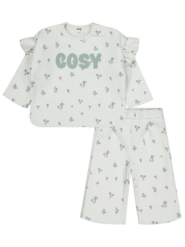 Civil Baby Çiçek Empirme 6-18 Ay Takım - Yeşil