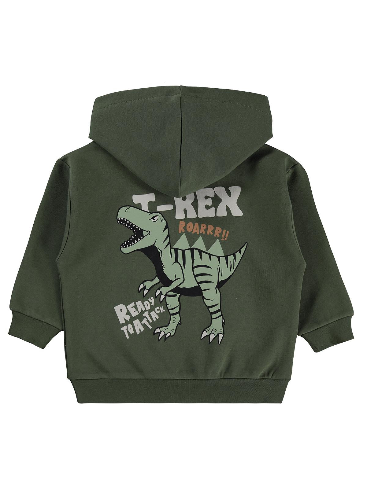 Civil Boys Trex Roar Baskılı 2-5 Yaş Sweatshirt - Haki