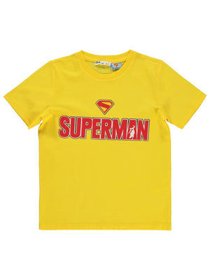 Süperman Baskılı 6-9 Yaş Tişört - Sarı