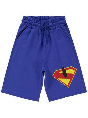 Süperman Logolu 6-9 Yaş Kapri - Mavi