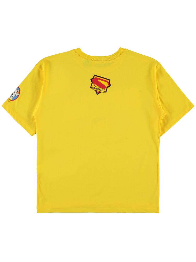 Süperman Baskılı 10-13 Yaş Tişört - Sarı
