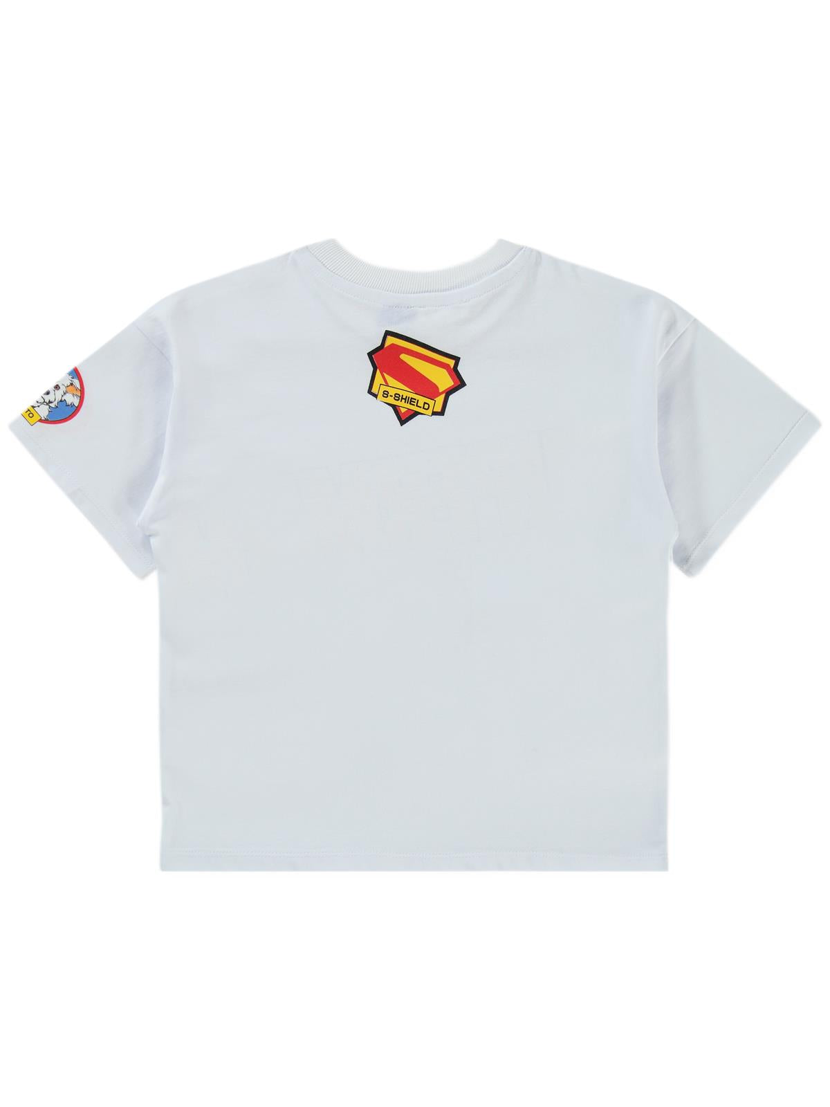 Süperman Krypto Baskılı 6-9 Yaş Tişört - Beyaz