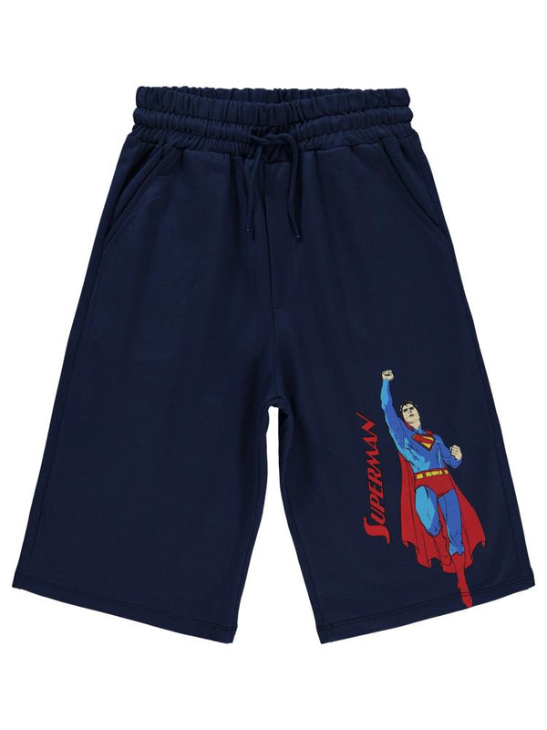 Süperman Baskılı 10-13 Yaş Kapri - Lacivert