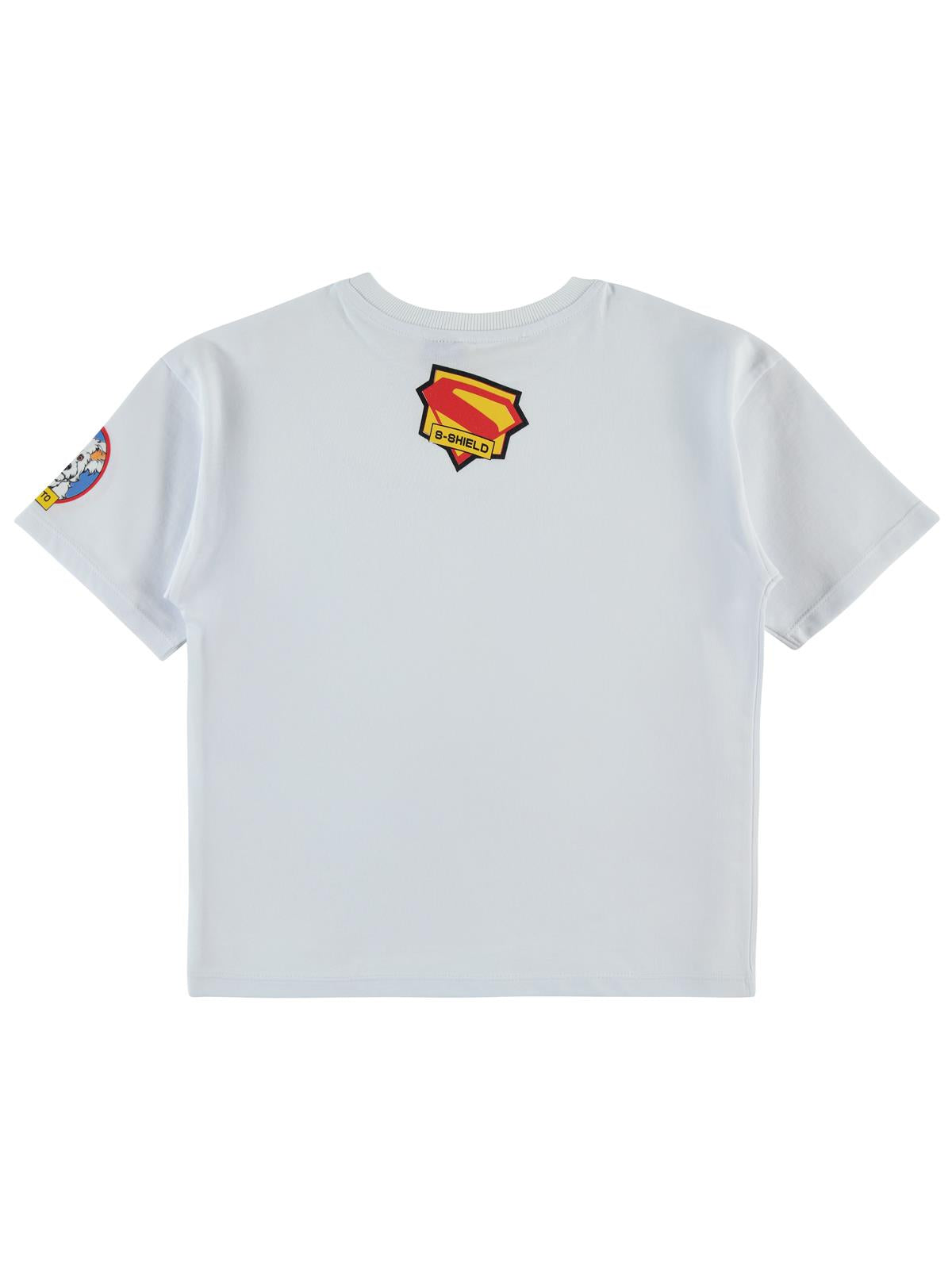 Süperman Baskılı 6-9 Yaş Tişört - Beyaz