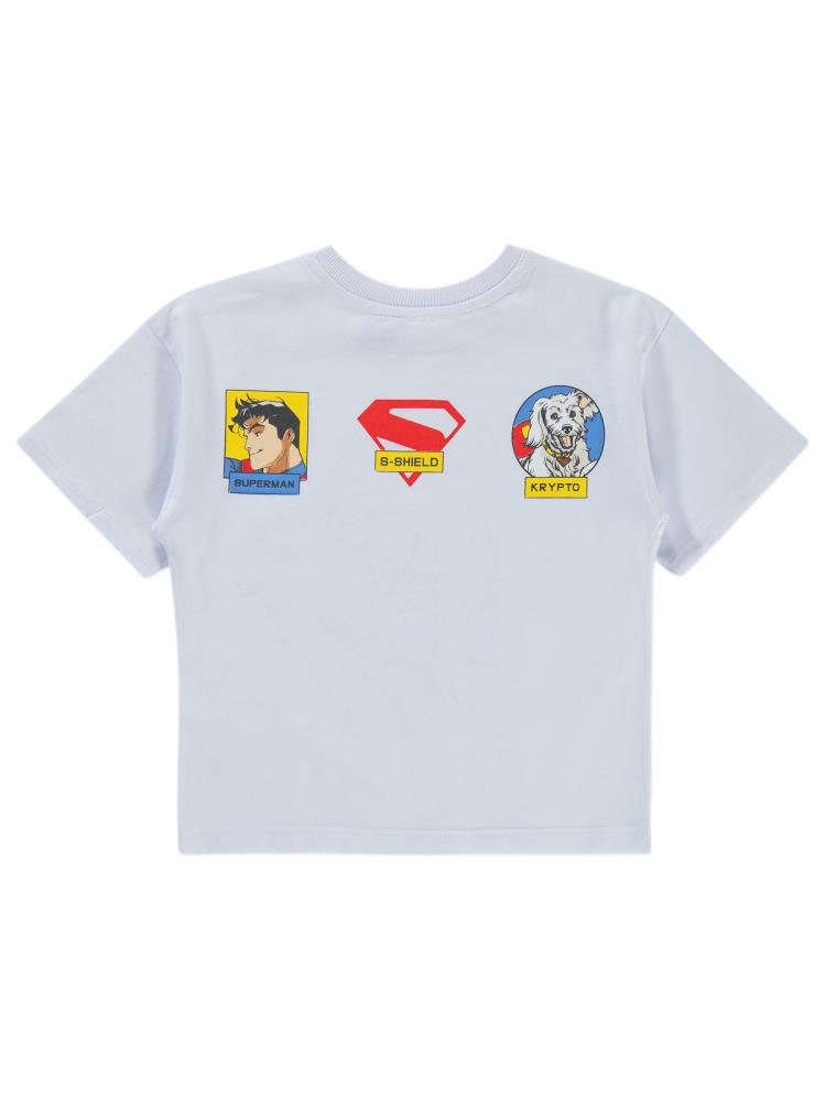 Süperman Krypto Baskılı 2-5 Yaş Tişört - Beyaz