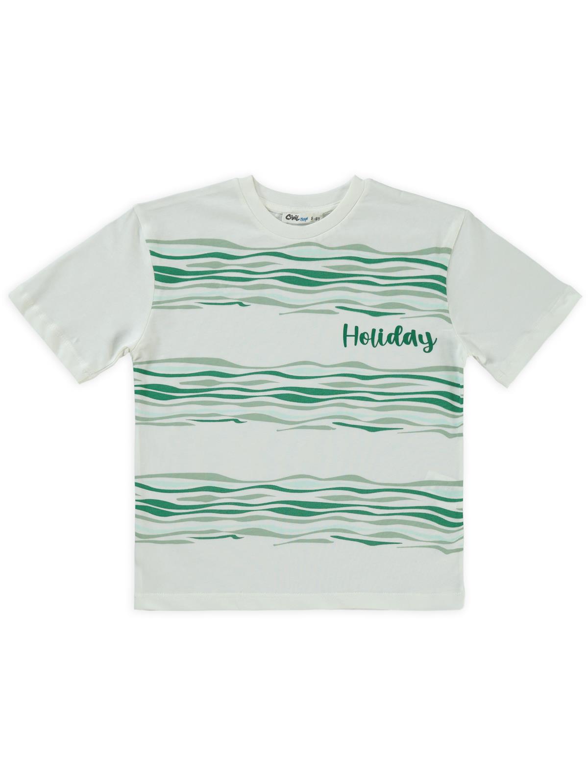 Civil Boys Holiday Baskılı 2-5 Yaş Takım - Yeşil