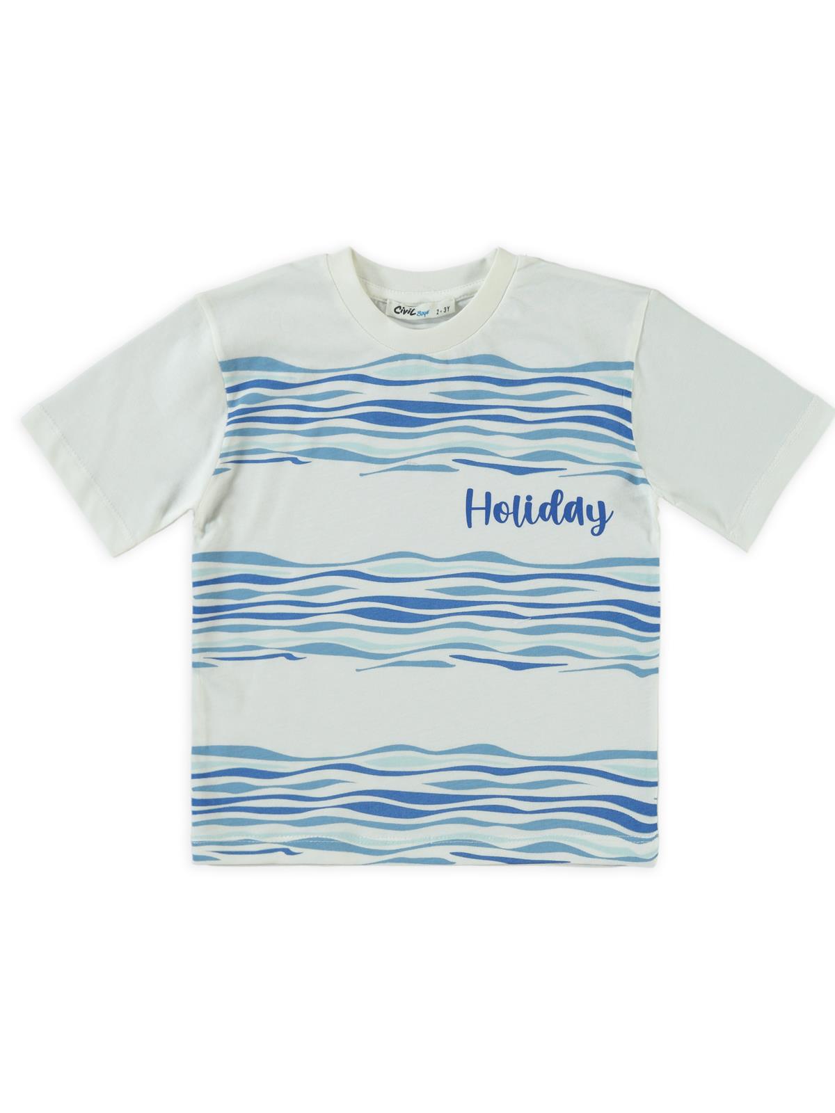 Civil Boys Holiday Baskılı 2-5 Yaş Takım - Mavi