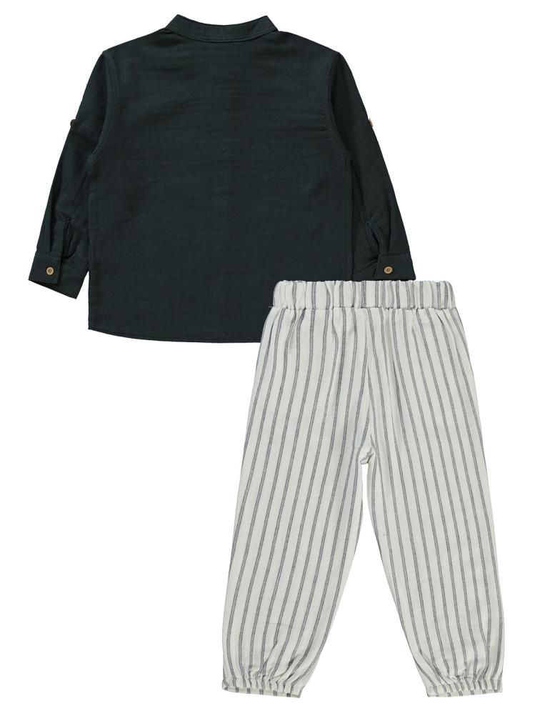 Civil Boys Çizgili 2'Li 2-5 Yaş Takım - Siyah