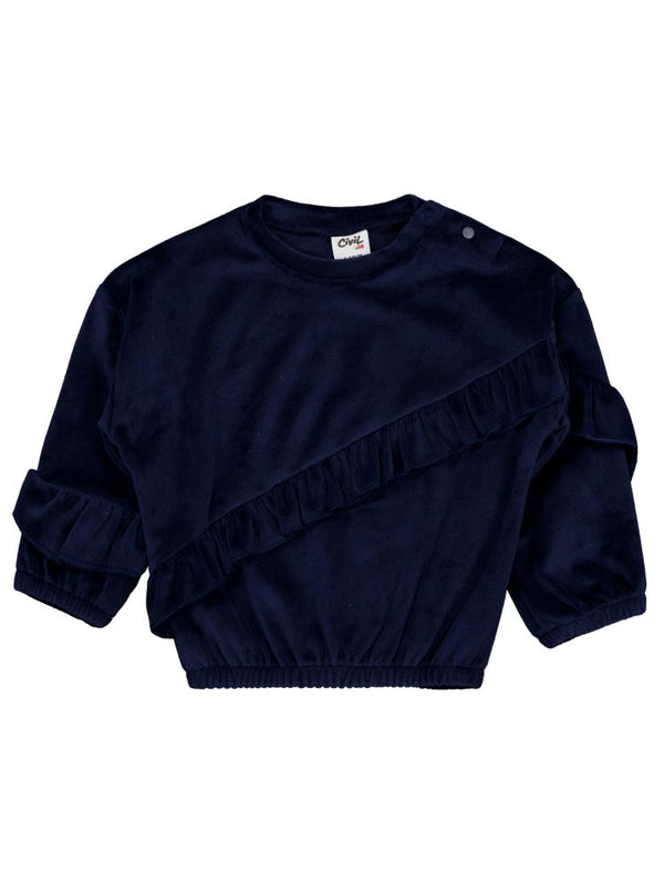 Civil Baby Fırfırlı 6-18 Ay Sweatshirt - Lacivert