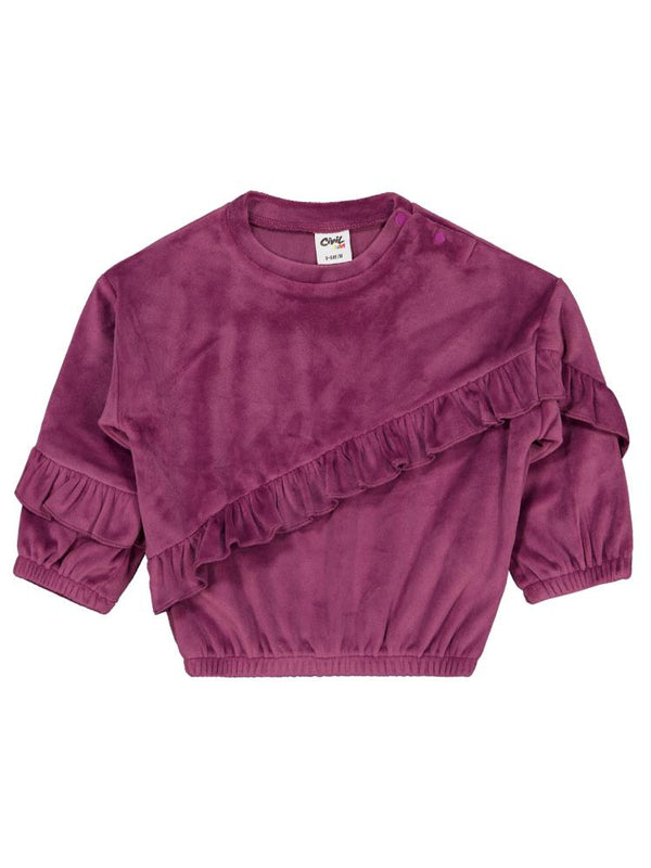 Civil Baby Fırfırlı 6-18 Ay Sweatshirt - Lila