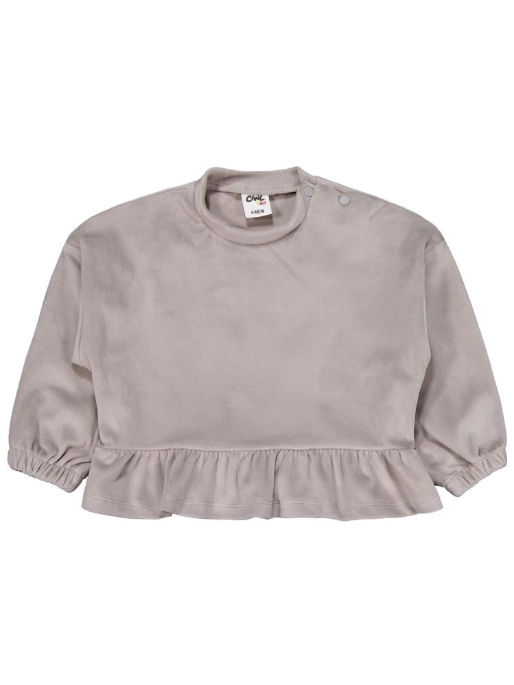 Civil Baby Fırfırlı 6-18 Ay Takım - Gri