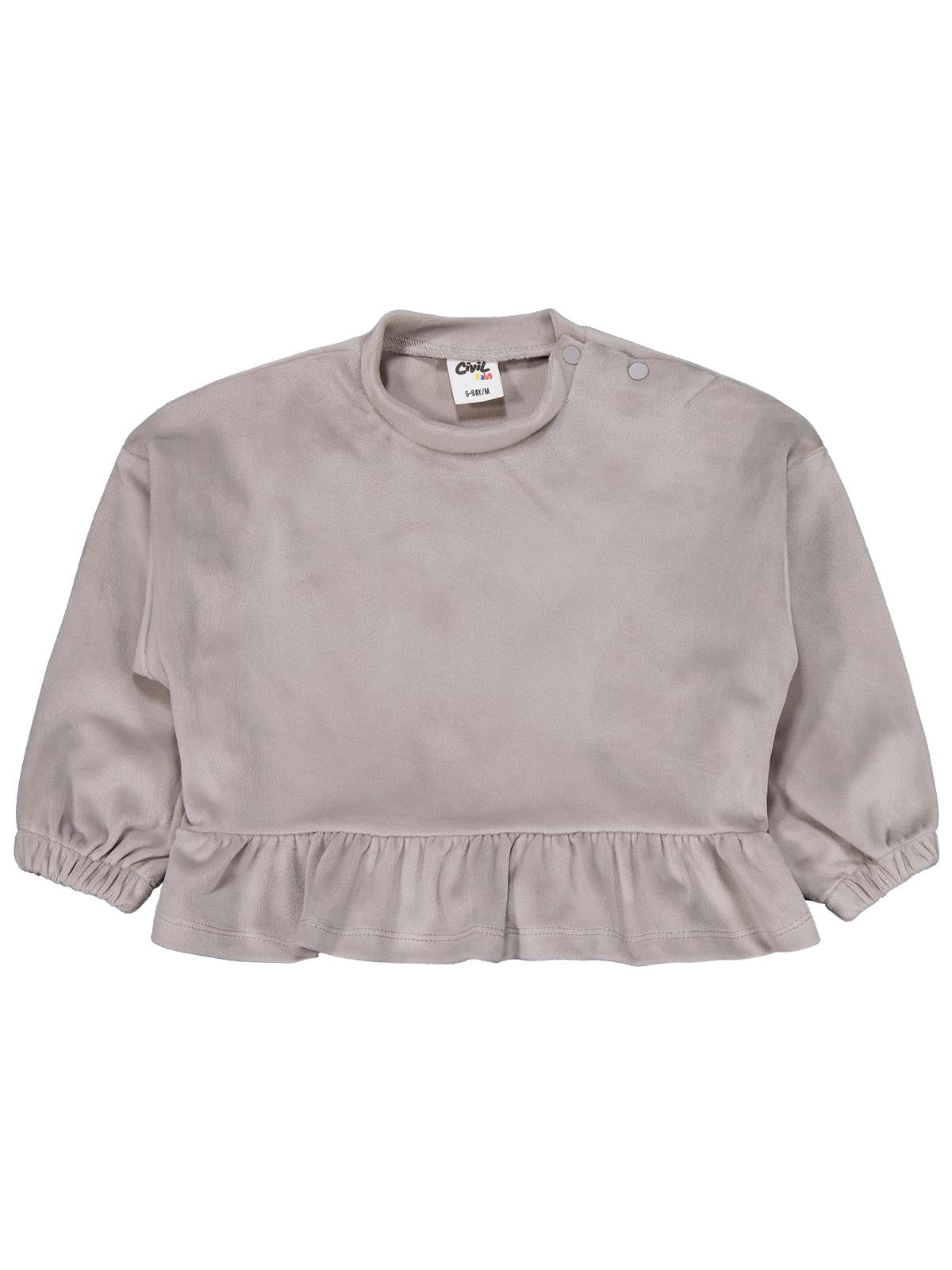 Civil Baby Fırfırlı 6-18 Ay Takım - Gri