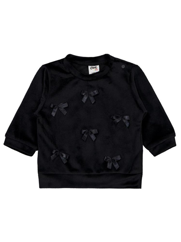 Civil Baby Fiyonklu 6-18 Ay Sweatshirt - Siyah