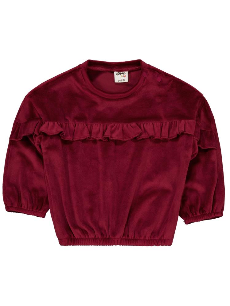 Civil Baby Fırfırlı 6-18 Ay Takım - Bordo