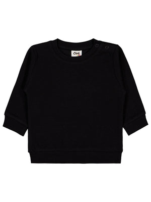 Civil Baby Düz Basic 6-18 Ay Sweatshirt - Siyah