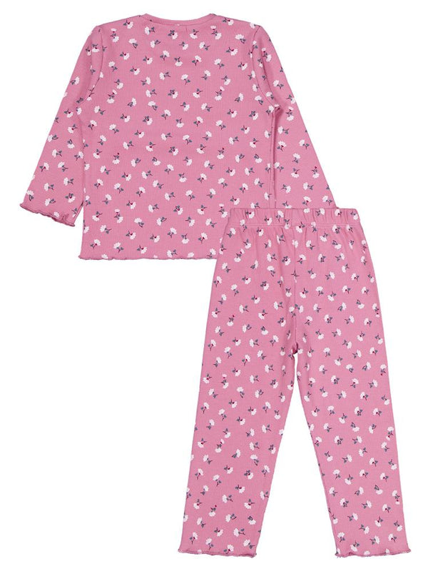 Civil Girls Çiçek Desenli 2-5 Yaş Pijama Takımı - Pembe