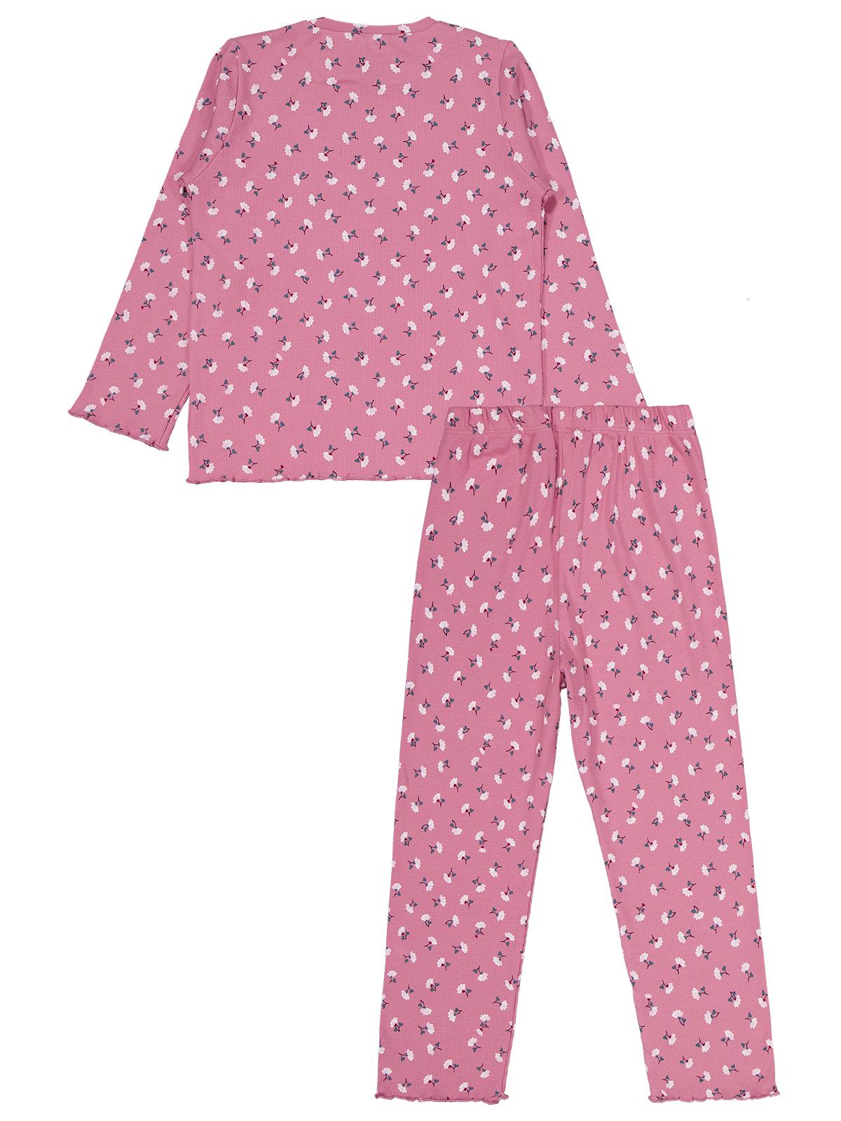 Civil Girls Çiçek Desenli 6-9 Yaş Pijama Takımı - Pembe