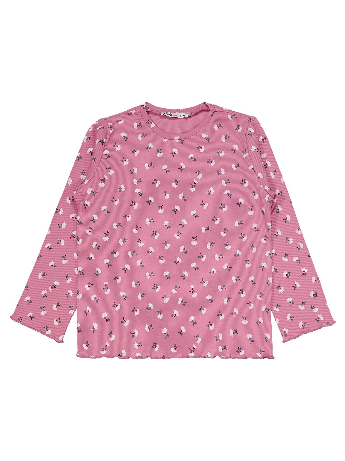 Civil Girls Çiçek Desenli 10-13 Yaş Pijama Takımı - Pembe