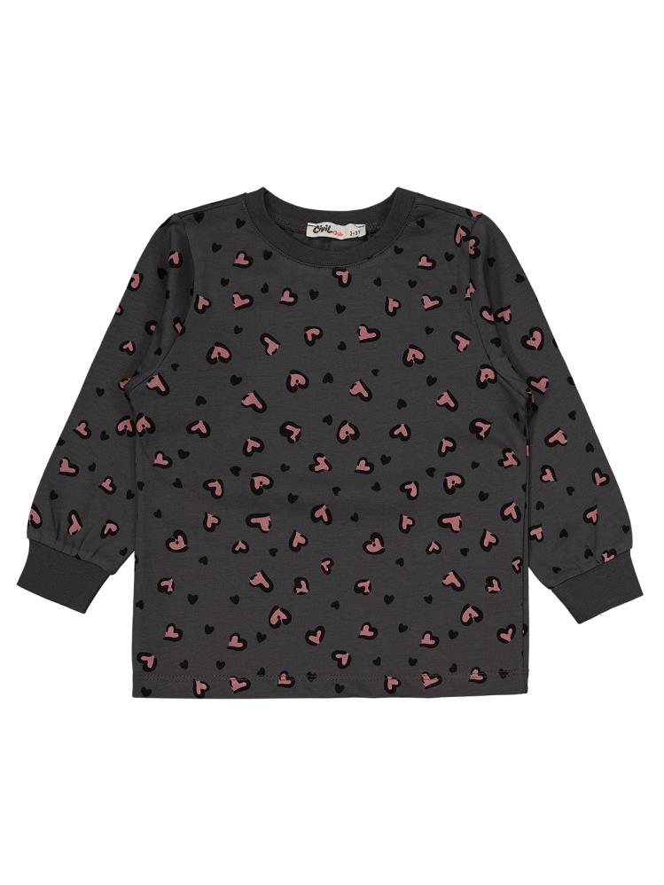 Civil Girls Leopar 2-5 Yaş Pijama Takımı - Gri
