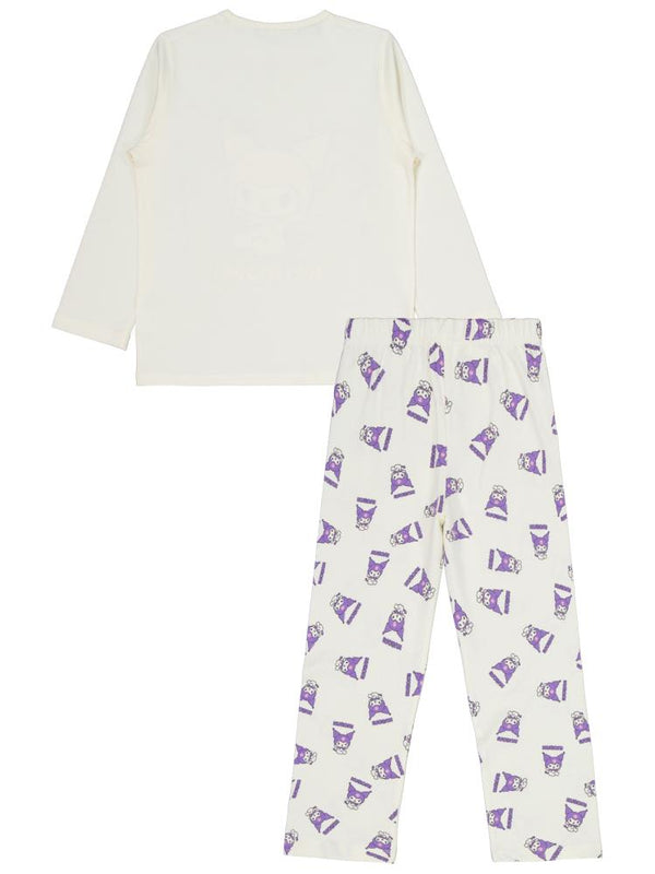 Kuromi 6-9 Yaş Pijama Takımı - Ekru