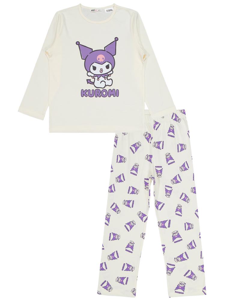 Kuromi 10-13 Yaş Pijama Takımı - Ekru