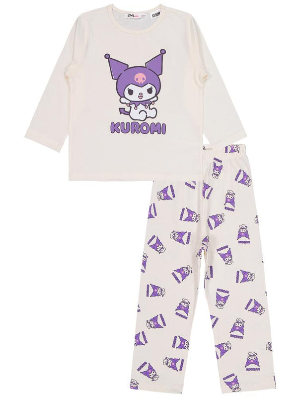 Kuromi 2-5 Yaş Pijama Takımı - Ekru