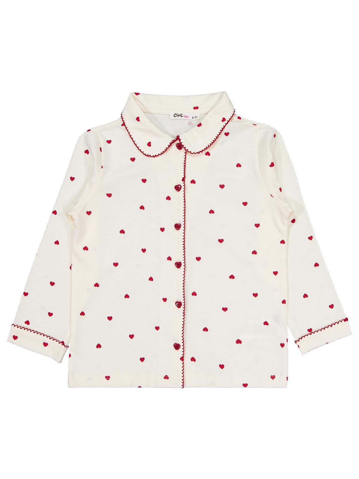 Civil Girls Kalpli 6-9 Yaş Pijama Takımı - Ekru