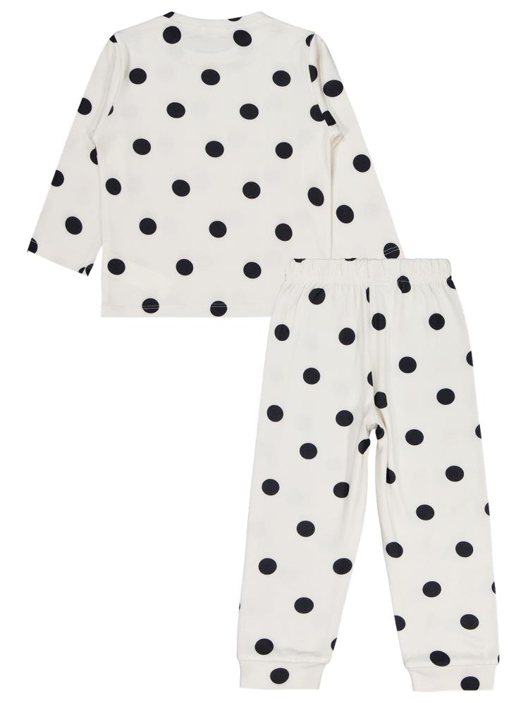 Civil Girls Puanlı 2-5 Yaş Pijama Takımı - Ekru