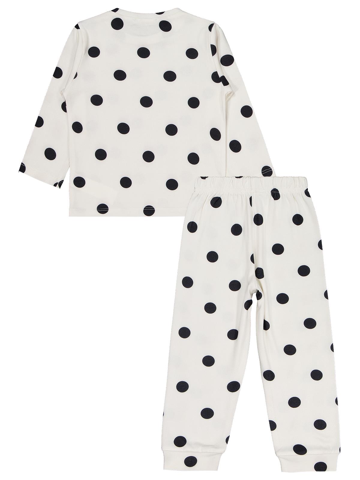 Civil Girls Puanlı 2-5 Yaş Pijama Takımı - Ekru