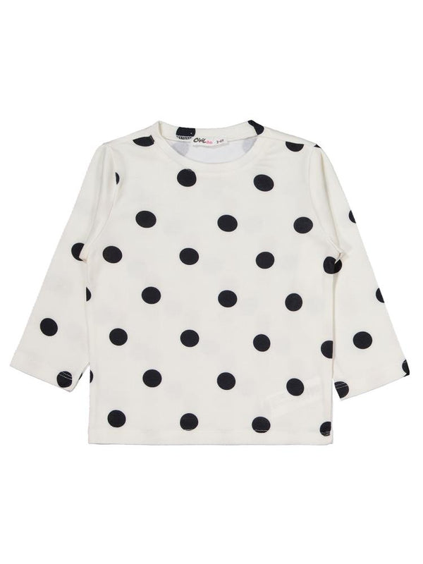 Civil Girls Puanlı 2-5 Yaş Pijama Takımı - Ekru