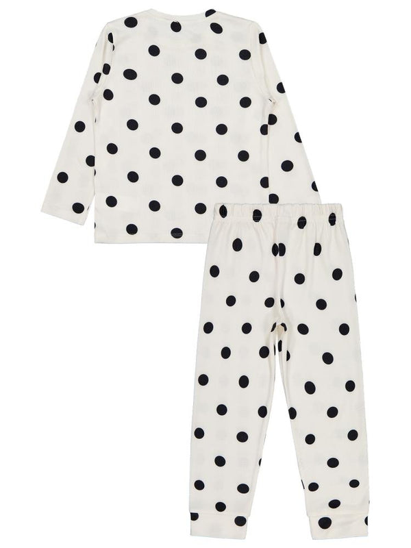 Civil Girls Puanlı 10-13 Yaş Pijama Takımı - Ekru