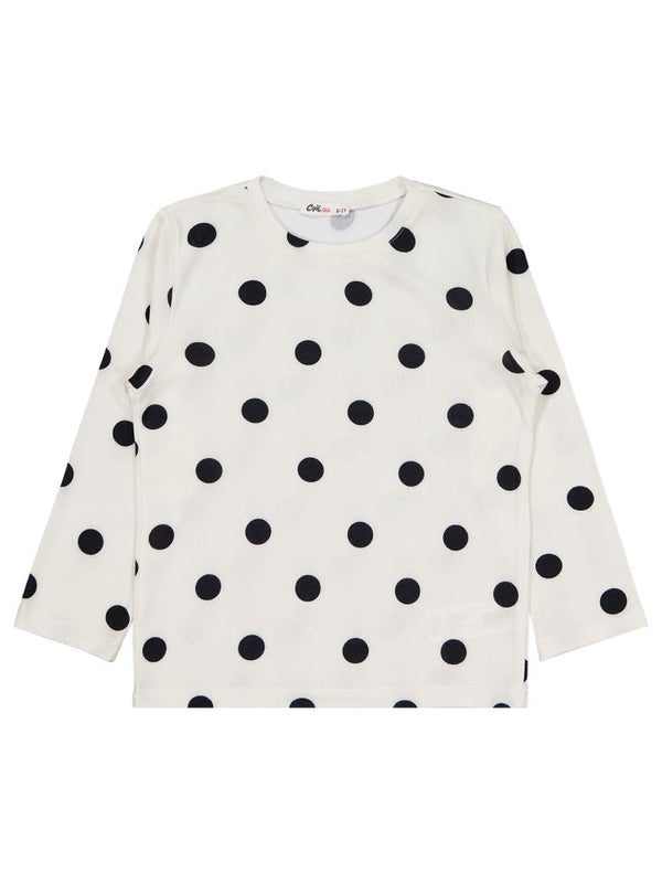 Civil Girls Puanlı 10-13 Yaş Pijama Takımı - Ekru