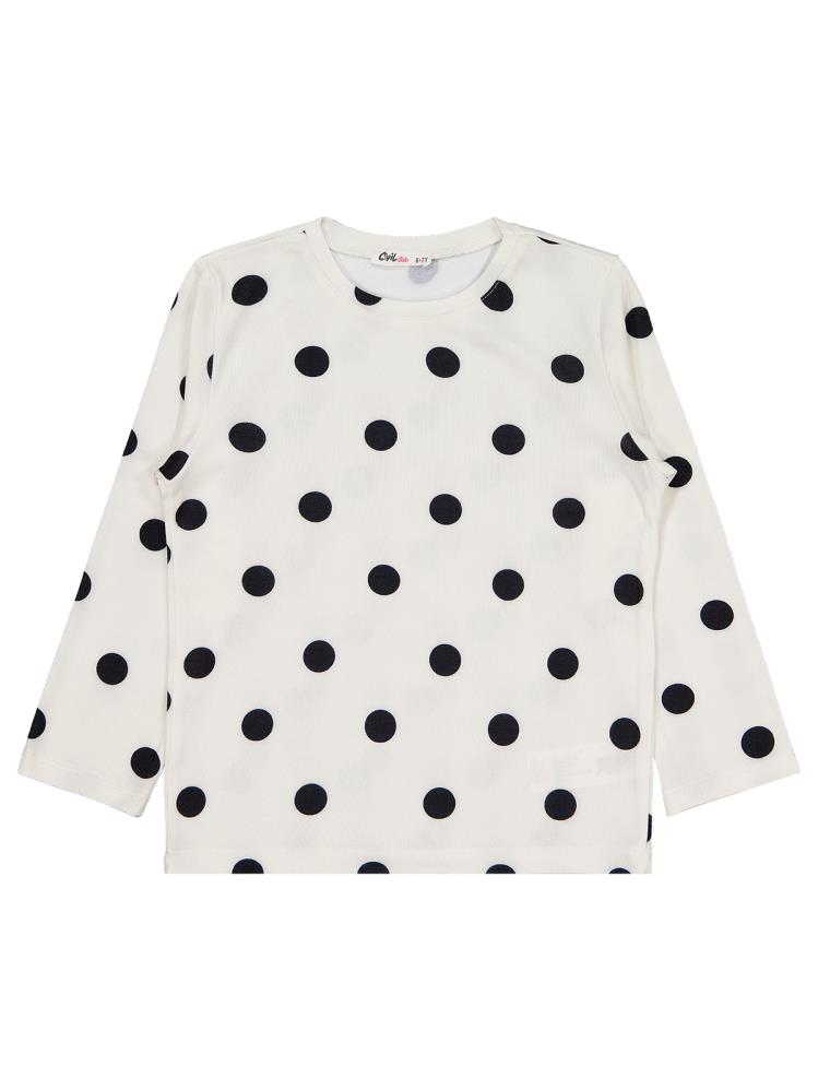 Civil Girls Puanlı 10-13 Yaş Pijama Takımı - Ekru