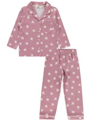 Civil Girls Yıldızlı 2-5 Yaş Pijama Takımı - Pembe