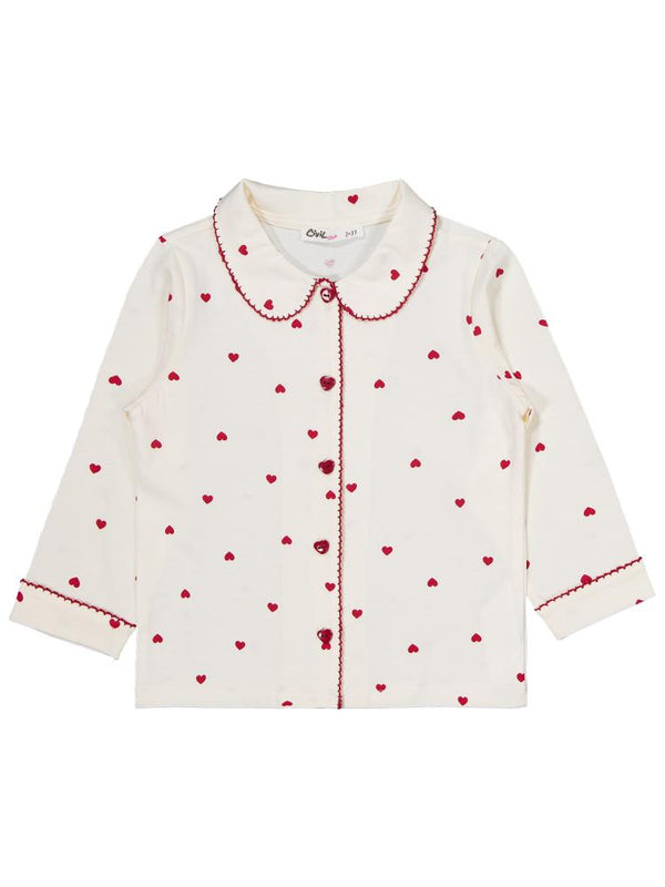 Civil Girls Kalpli 2-5 Yaş Pijama Takımı - Ekru