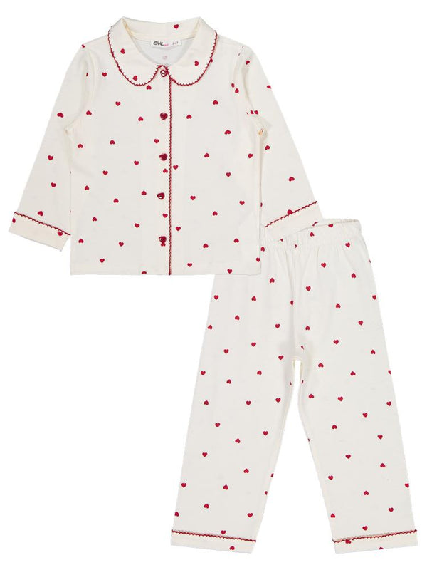 Civil Girls Kalpli 2-5 Yaş Pijama Takımı - Ekru