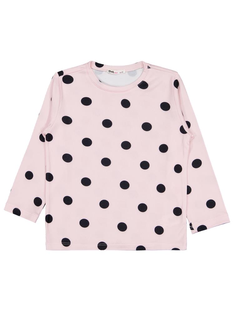 Civil Girls Puanlı 10-13 Yaş Pijama Takımı - Pudra