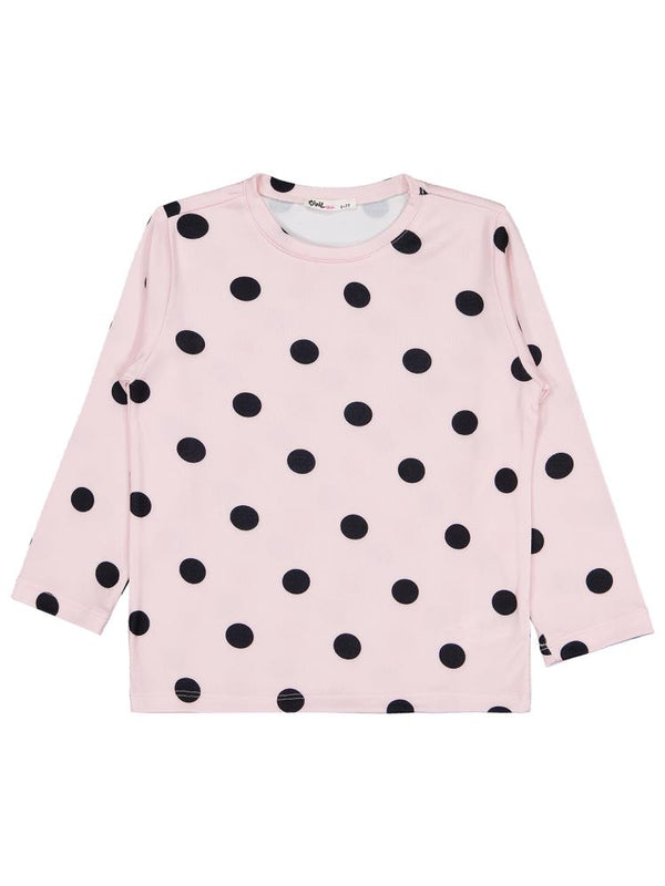 Civil Girls Puanlı 10-13 Yaş Pijama Takımı - Pudra