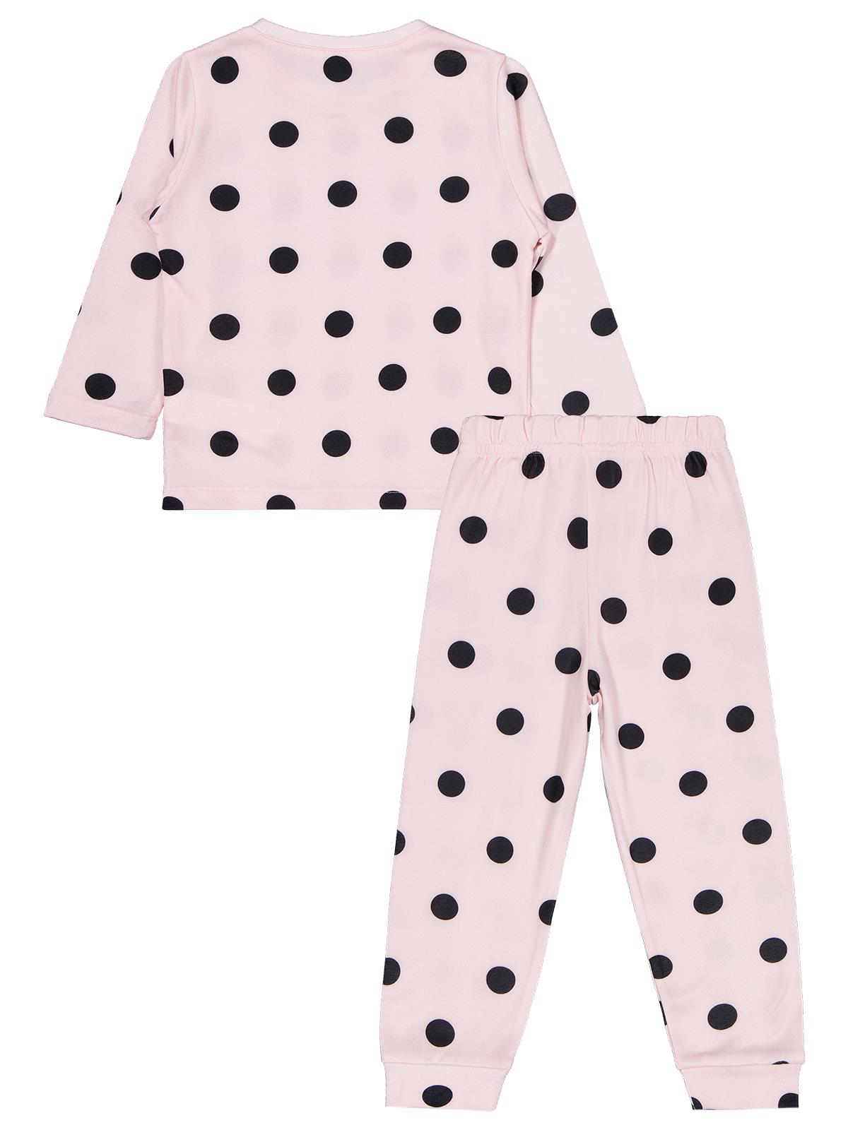 Civil Girls Puanlı 2-5 Yaş Pijama Takımı - Pudra