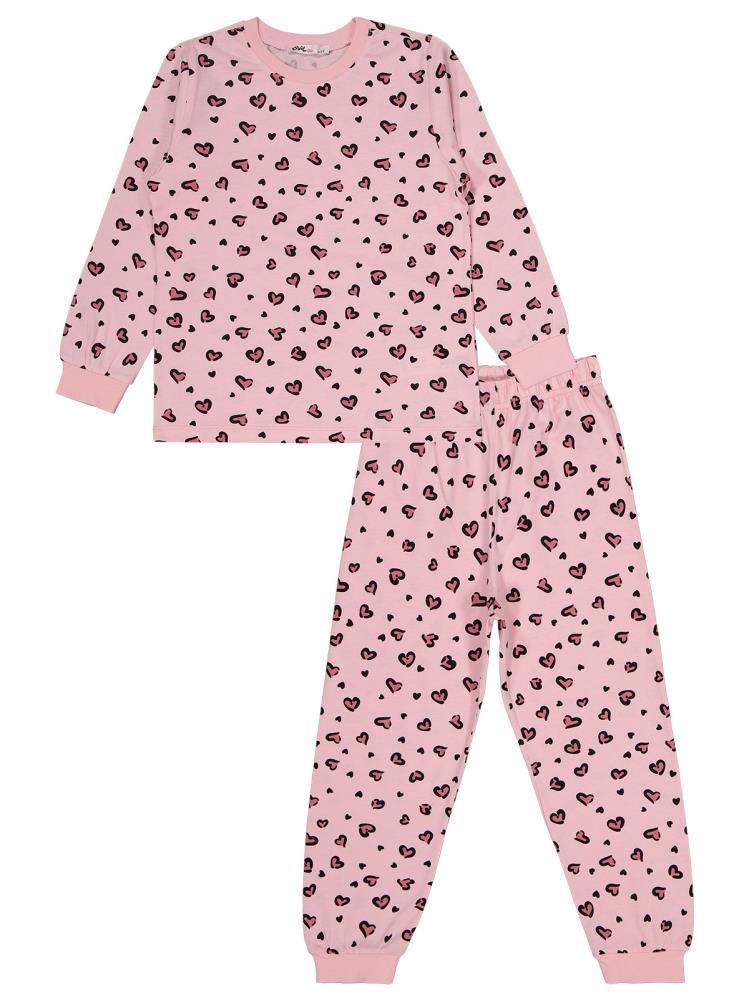 Civil Girls Leopar 6-9 Yaş Pijama Takımı - Pembe